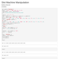 Slot Machine Manipulation